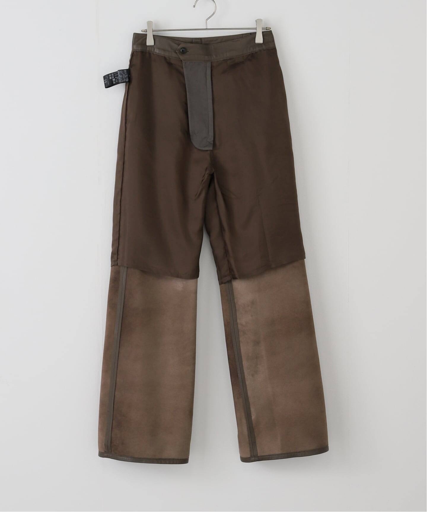 IENA LA BOUCLE ナッパレザーストレートパンツ（その他パンツ）｜IENA