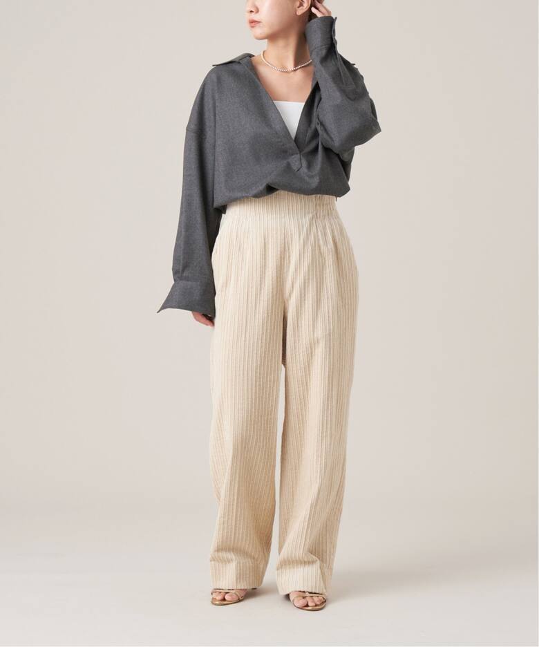 IENA LA BOUCLE 親子コールハイウエストパンツ（その他パンツ）｜IENA 