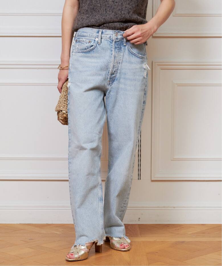 AGOLDEエーゴールドイー90s CROP MID RISE ストレート 