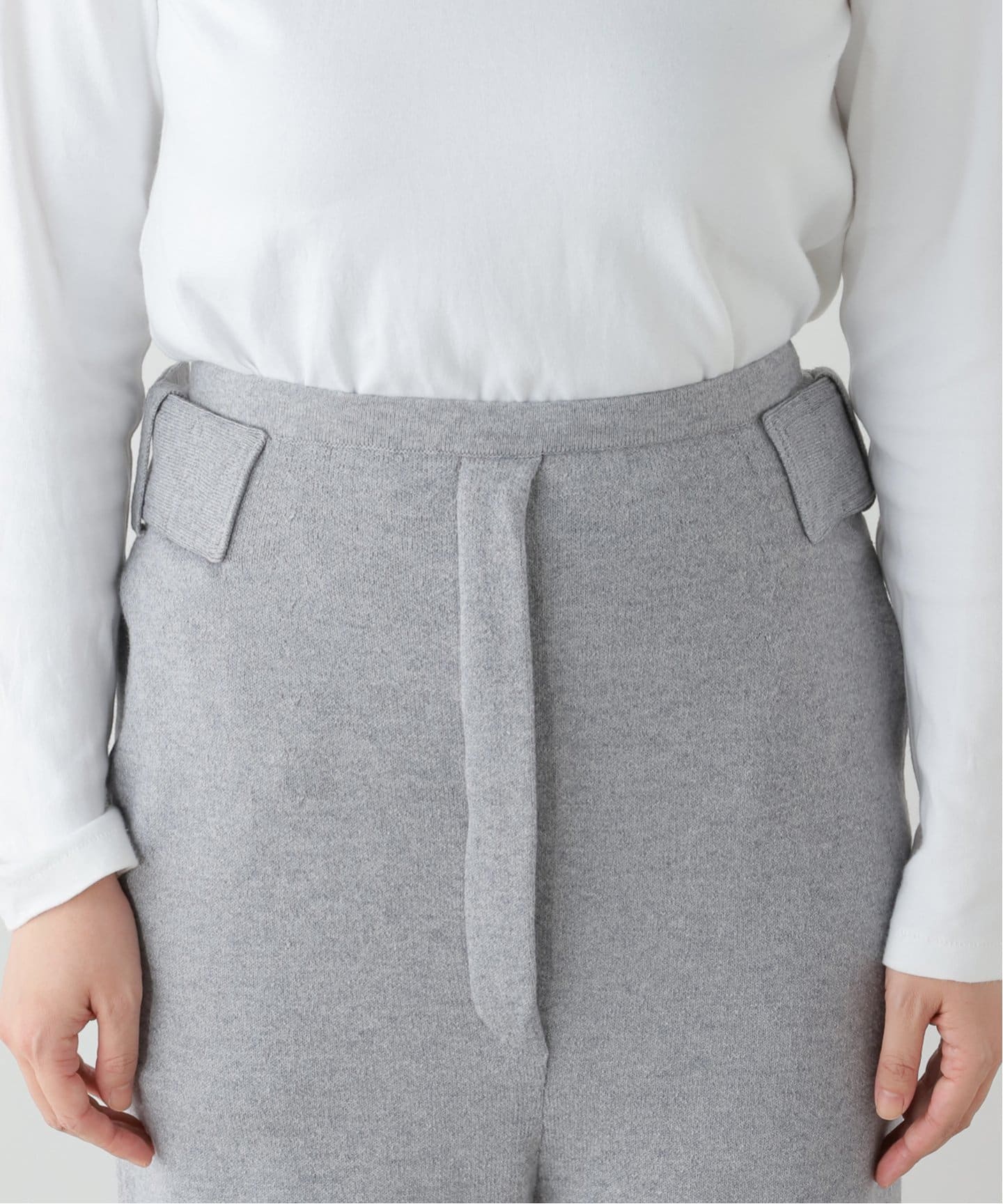 IENA グレー ニットパンツ