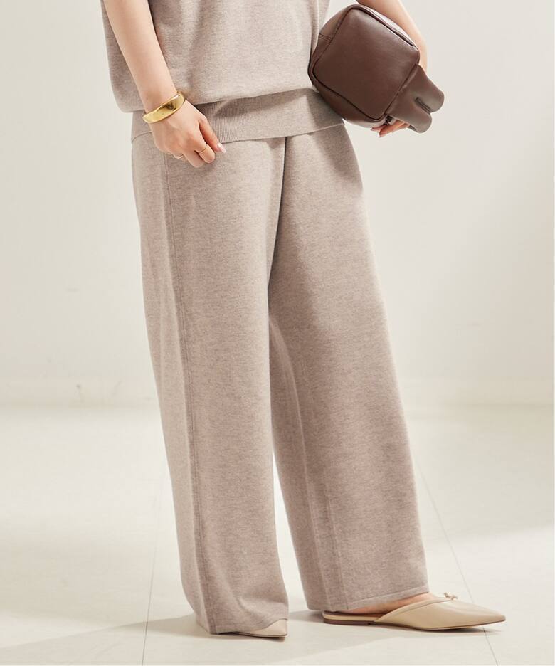 Wide Straight ニット パンツ（その他パンツ）｜Plage（プラージュ）の  