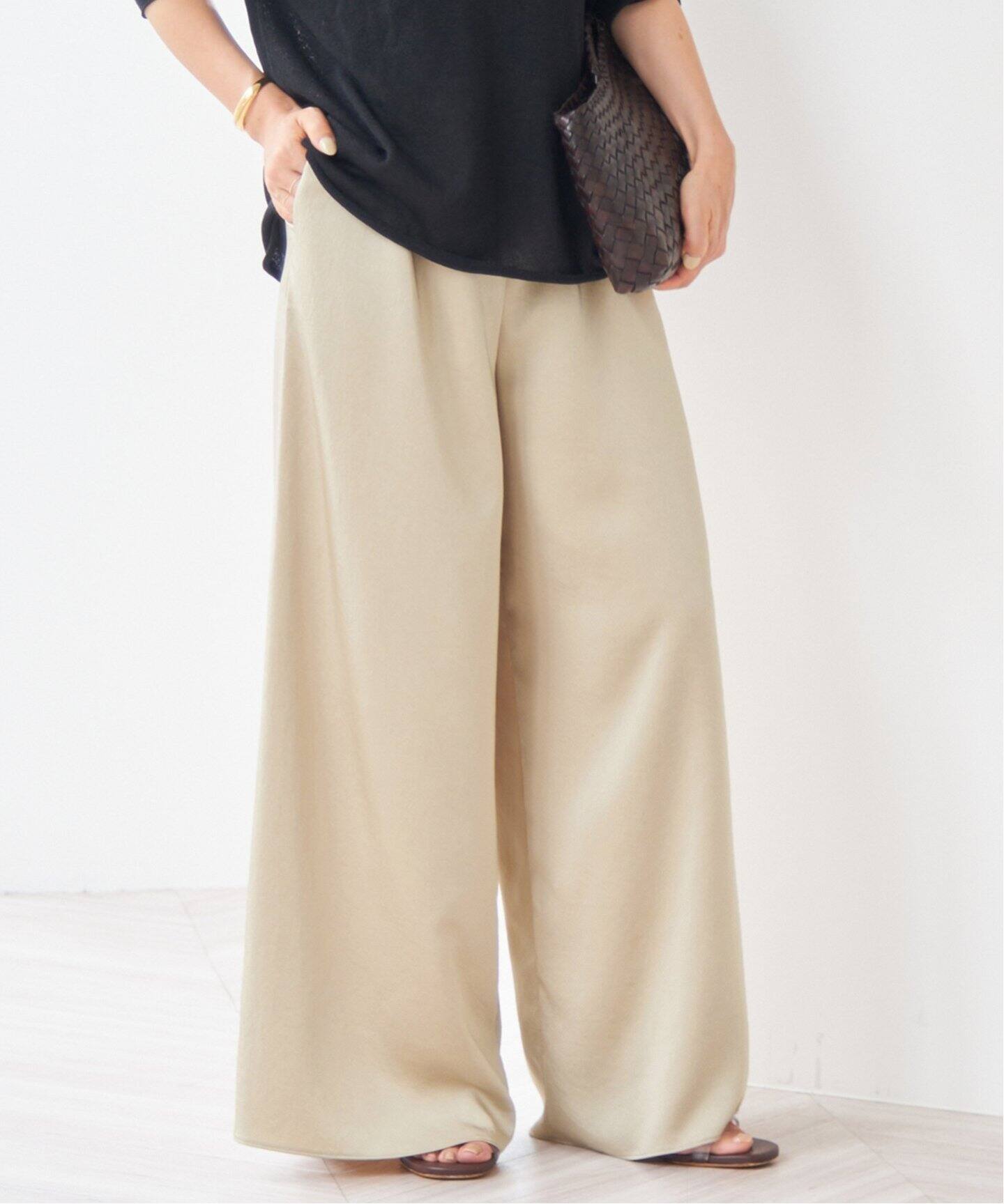 Satin Relax Wide パンツ（その他パンツ）｜Plage（プラージュ）の通販  