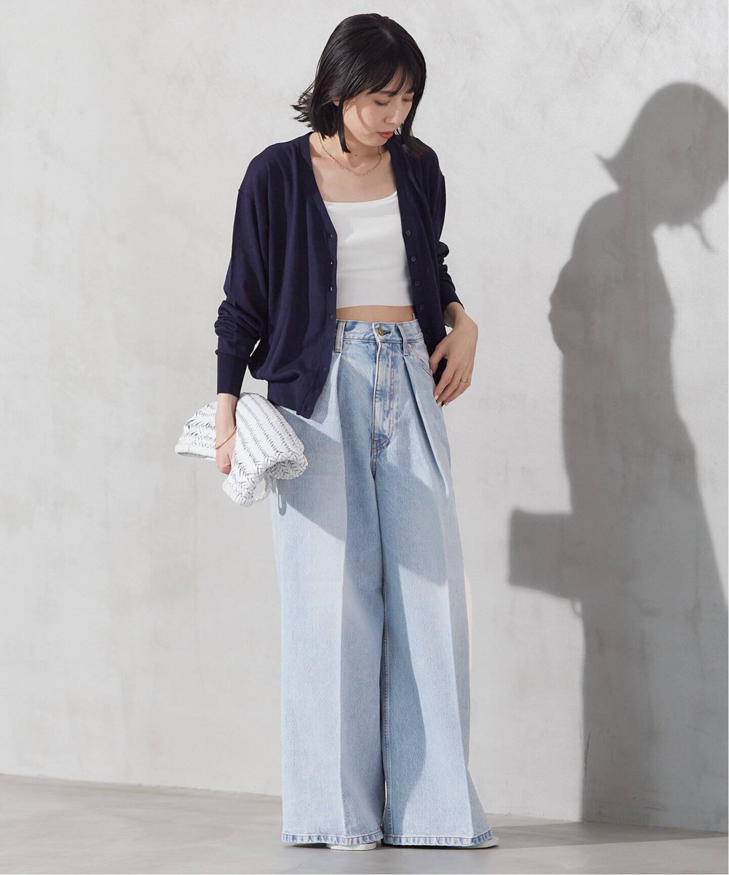 DENIM TUCK WIDE パンツ（デニムパンツ・ジーンズ）｜Plage 