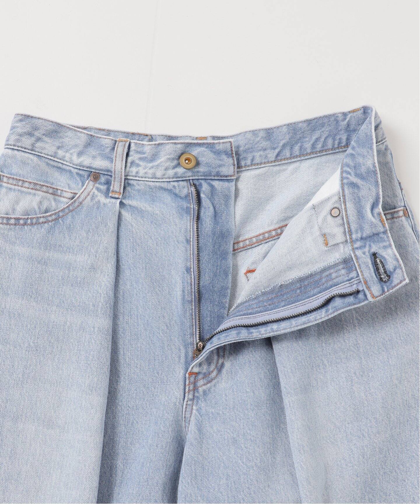 DENIM TUCK WIDE パンツ（デニムパンツ・ジーンズ）｜Plage 