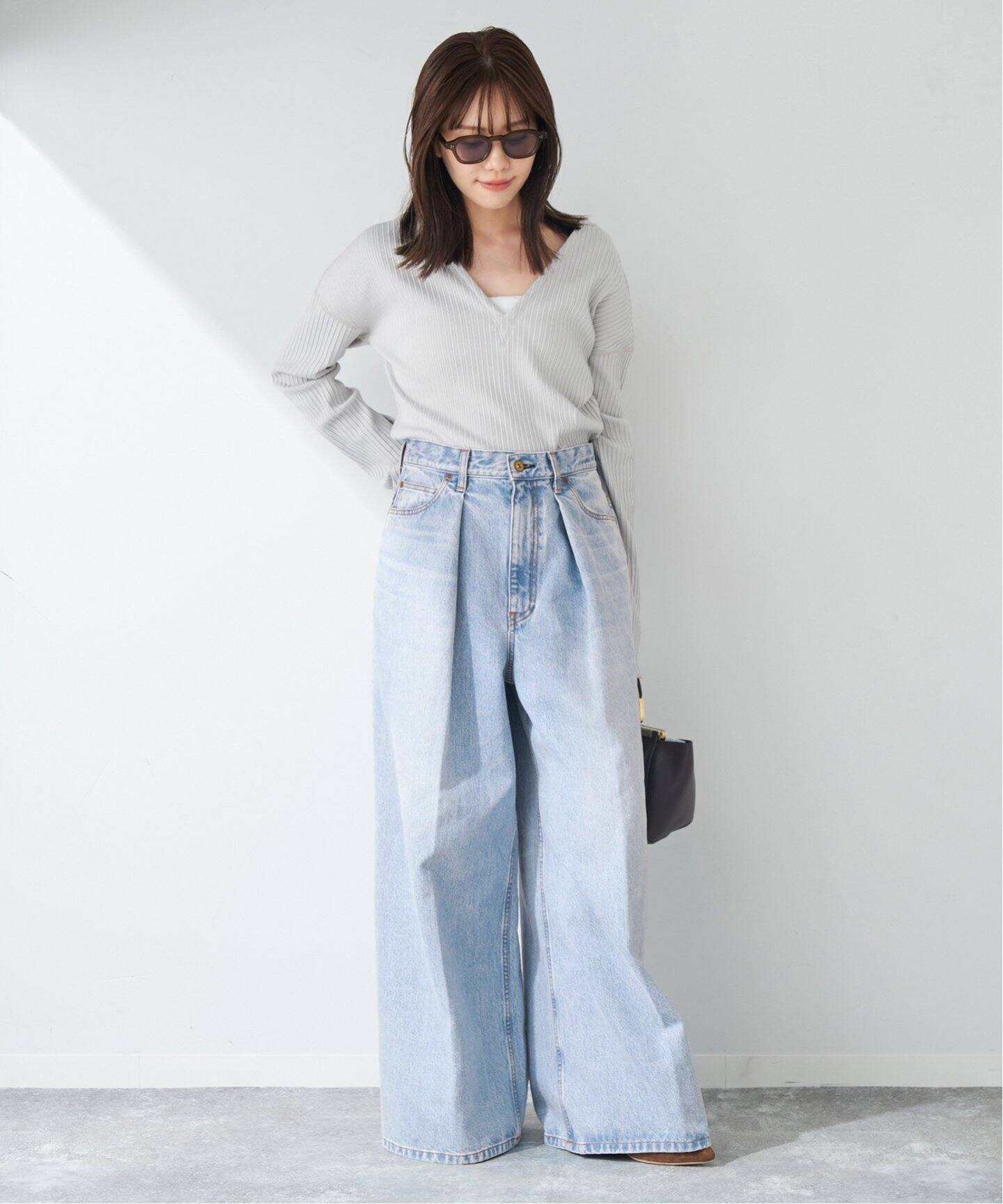 DENIM TUCK WIDE パンツ（デニムパンツ・ジーンズ）｜Plage 