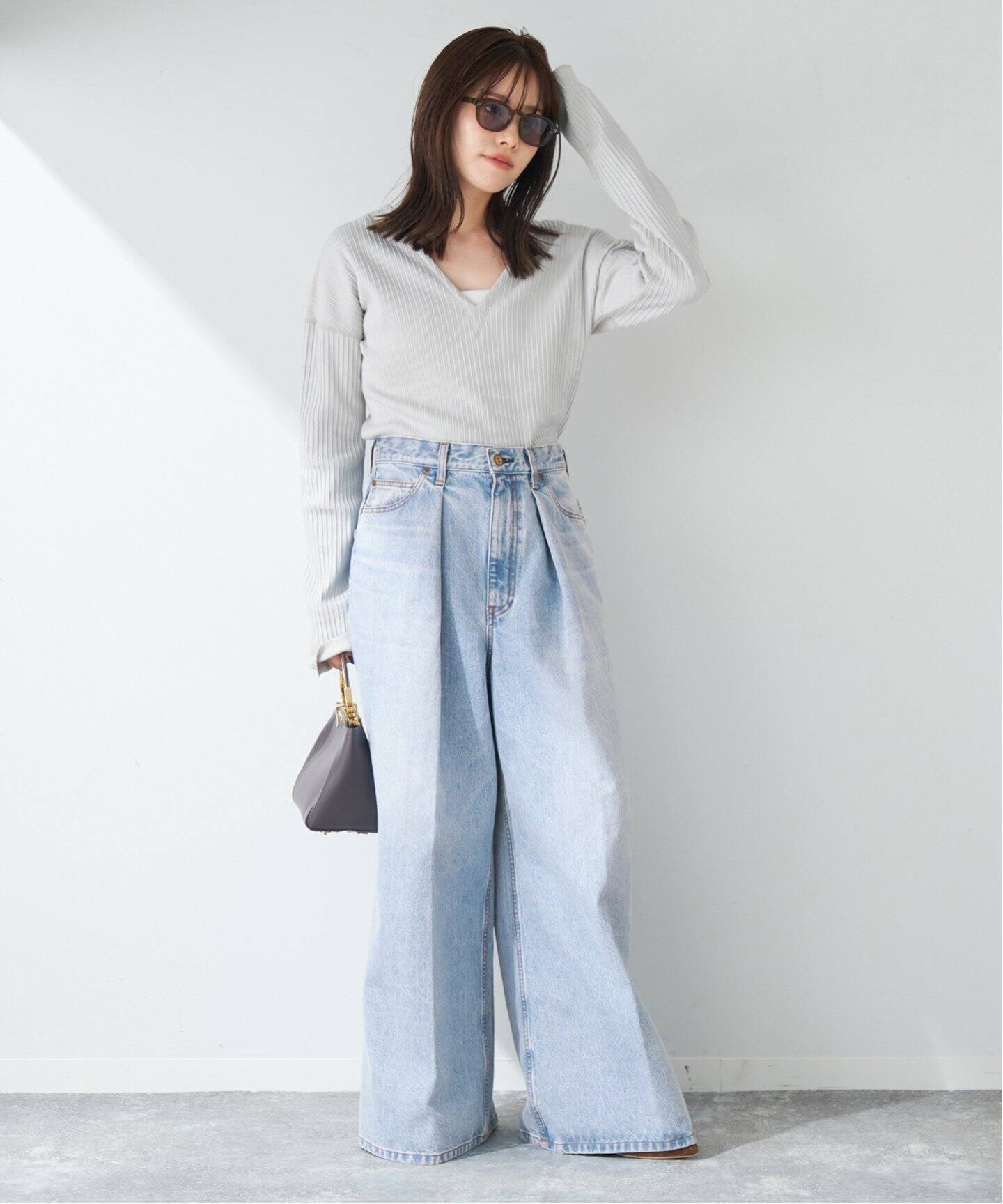 DENIM TUCK WIDE パンツ（デニムパンツ・ジーンズ）｜Plage 