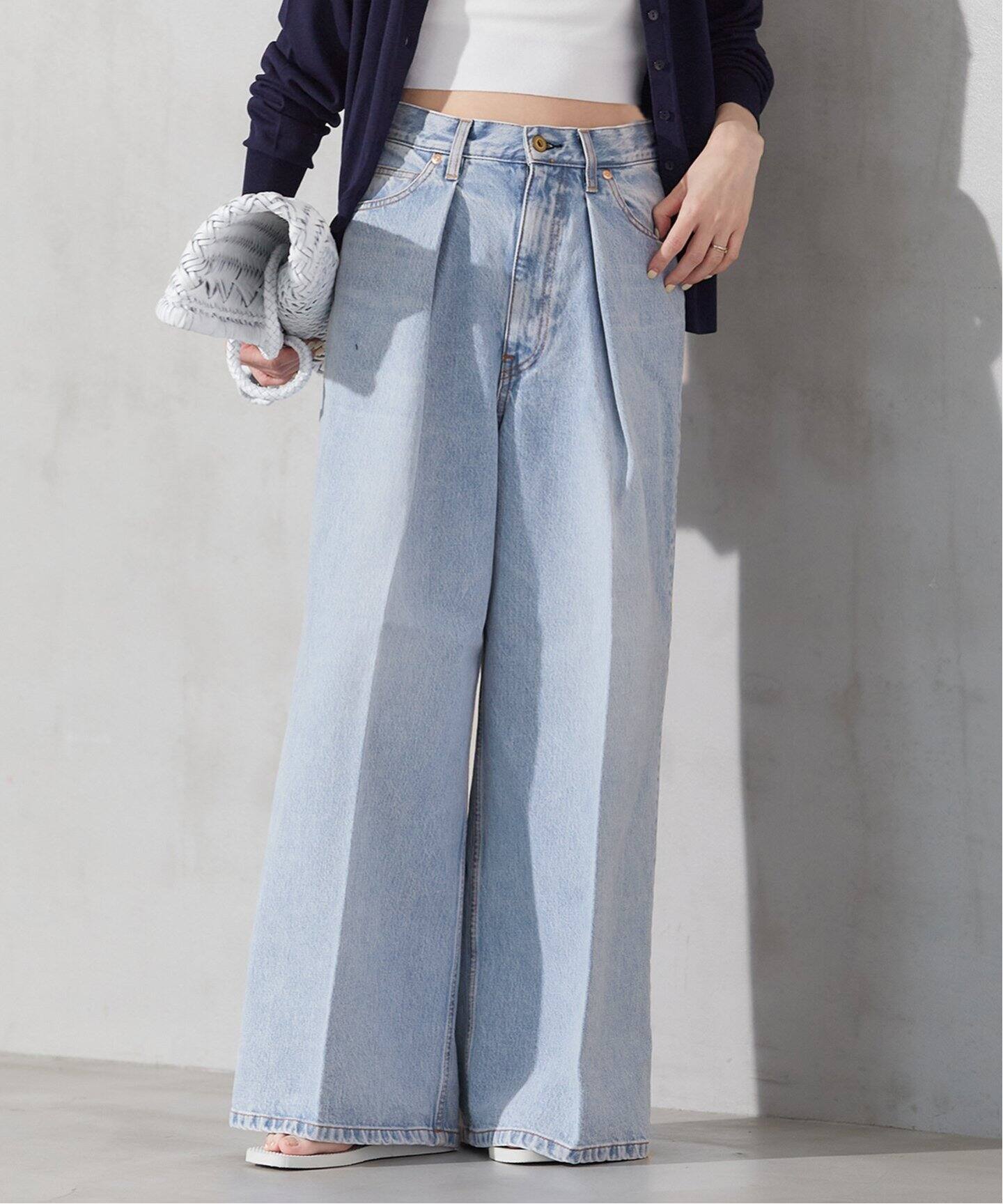 DENIM TUCK WIDE パンツ（デニムパンツ・ジーンズ）｜Plage 