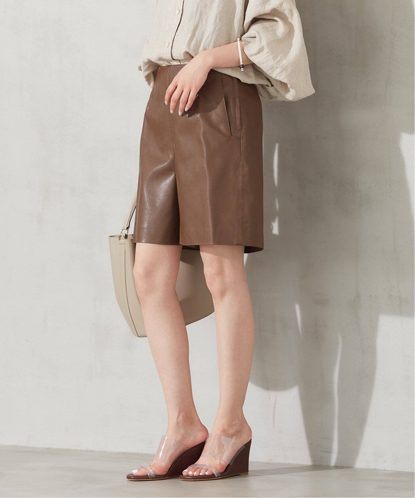 FAKE LEATHER ショートパンツ（ショート・ハーフパンツ）｜Plage  