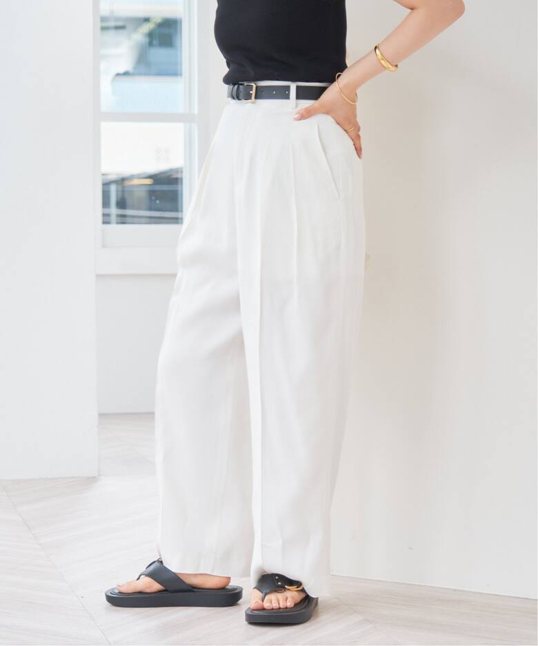 Plage urban スラックス ホワイト38 プラージュ FLUID TROUSERS  