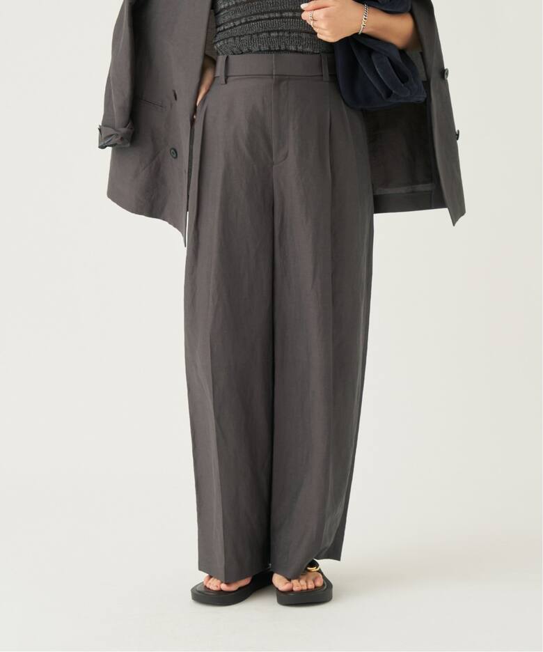 VIS/LINEN TUCK WIDE パンツ（スラックス）｜Plage（プラージュ）の 