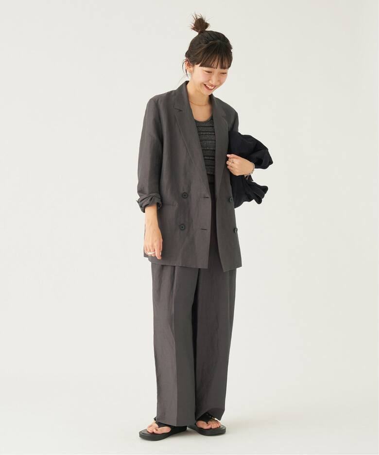 VIS/LINEN TUCK WIDE パンツ（スラックス）｜Plage（プラージュ）の 