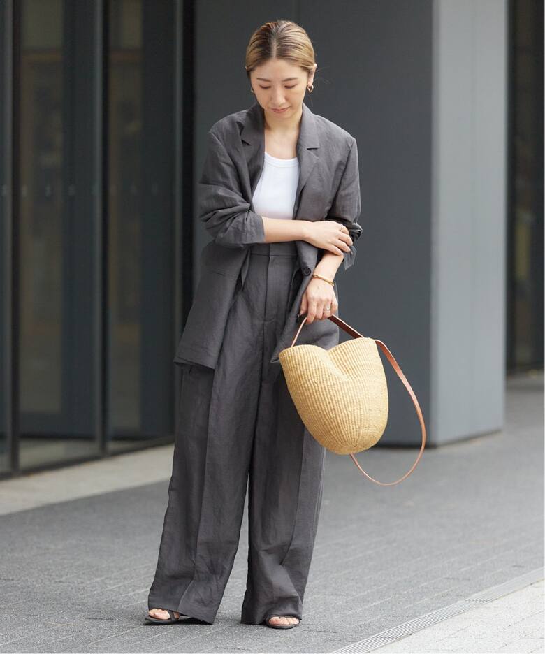 VIS/LINEN TUCK WIDE パンツ（スラックス）｜Plage（プラージュ）の 