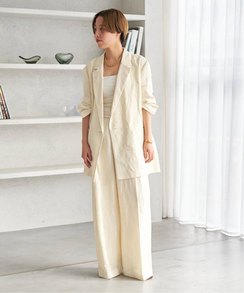VIS/LINEN TUCK WIDE パンツ（スラックス）｜Plage（プラージュ）の 