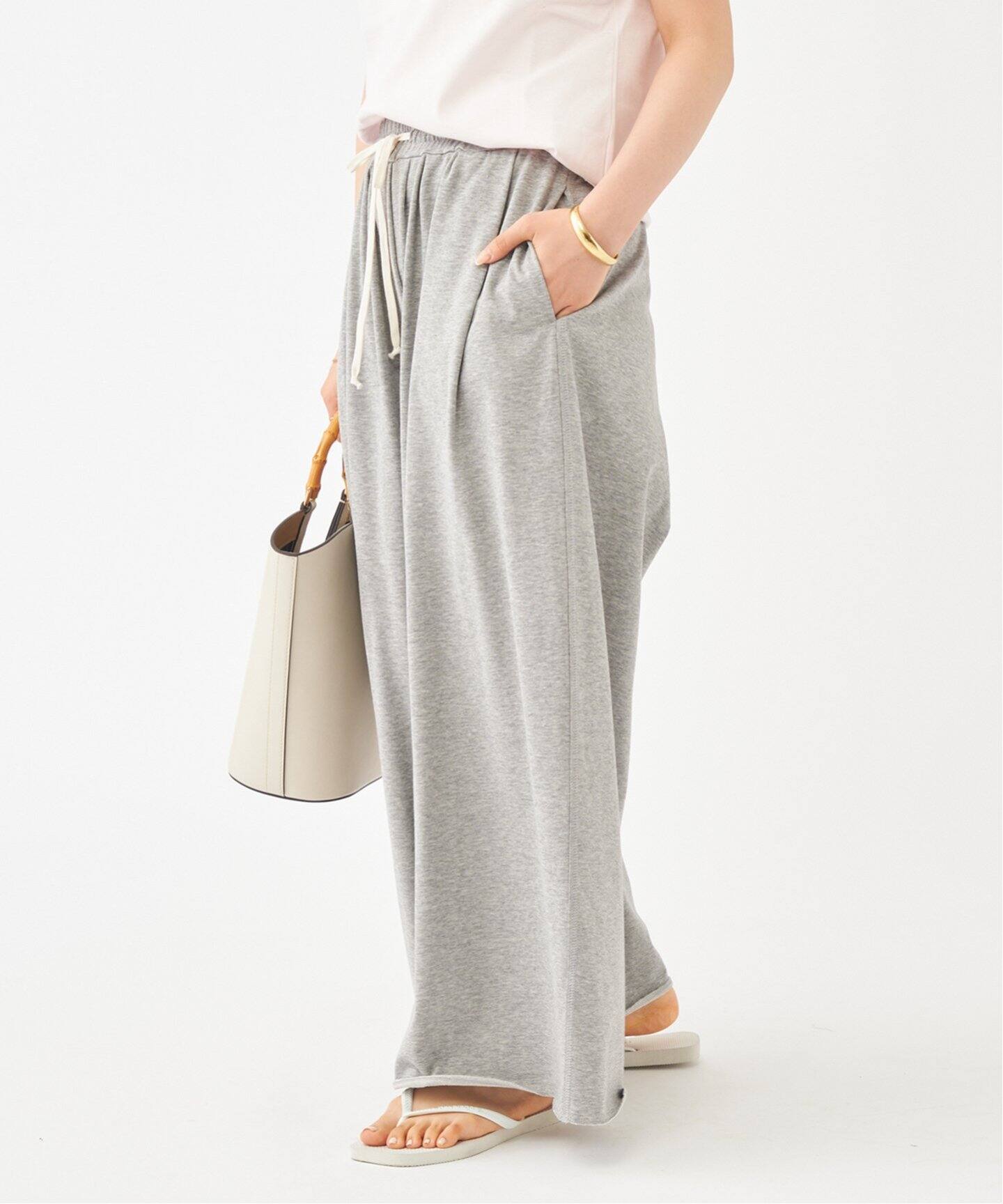 追加》SWEAT WIDE TUCK パンツ（スウェットパンツ）｜Plage