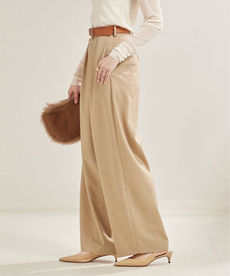 THREE TUCK ワイド パンツ（スラックス）｜Plage（プラージュ）の通販  