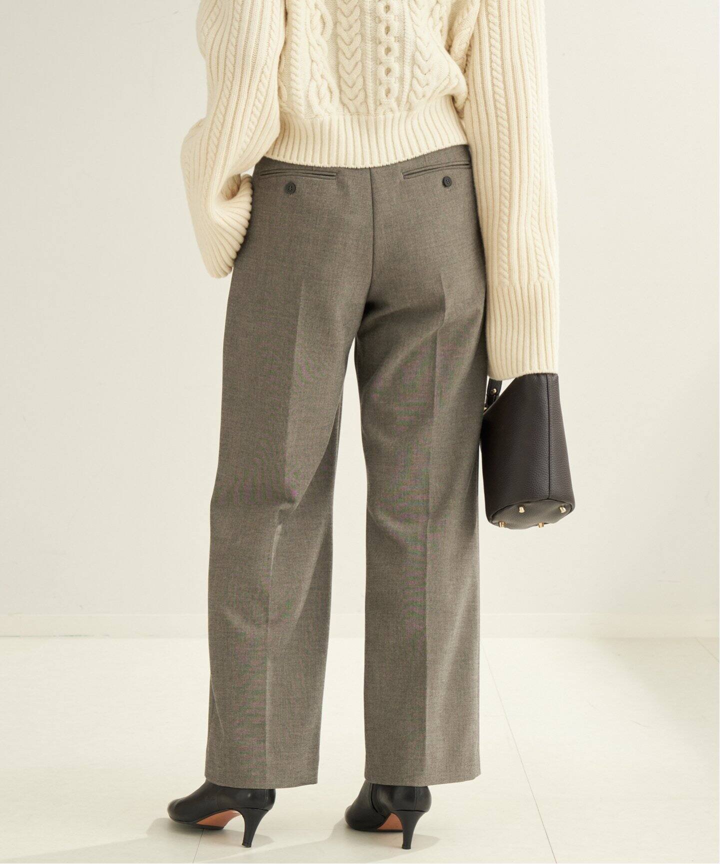 Plage コットンワッシャークロップドパンツ はく ベージュ 38 