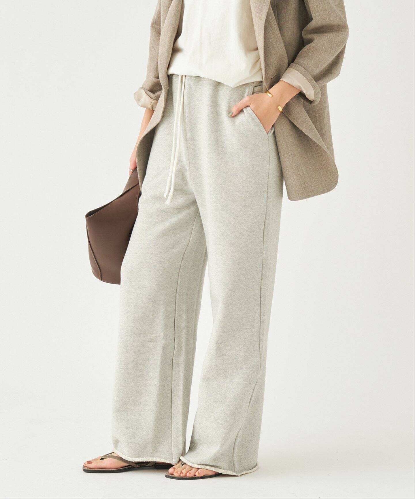 追加》スウェットワイドストレートパンツ（スウェットパンツ）｜Plage  