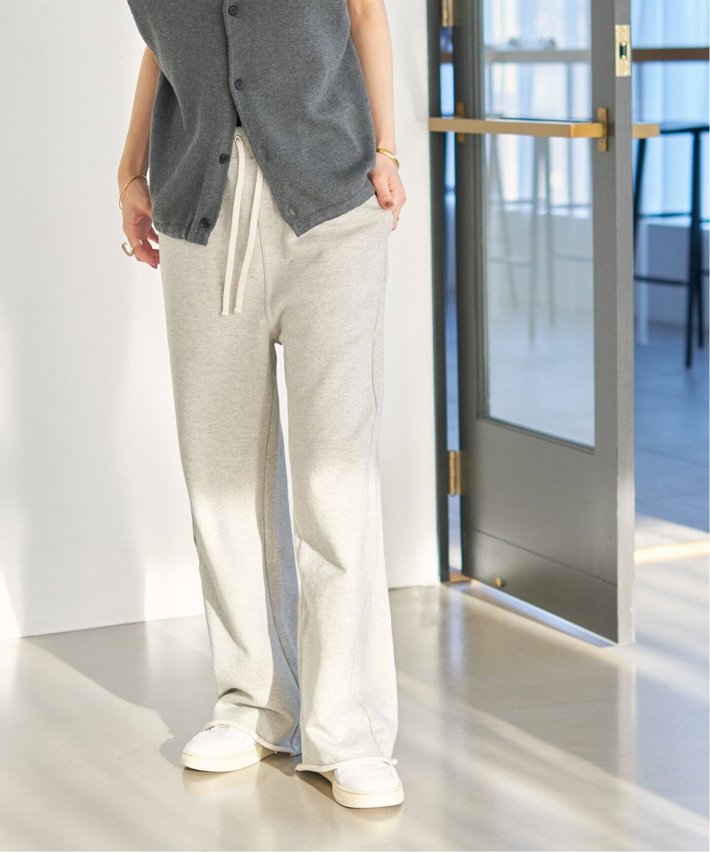 追加》スウェットワイドストレートパンツ（スウェットパンツ）｜Plage  