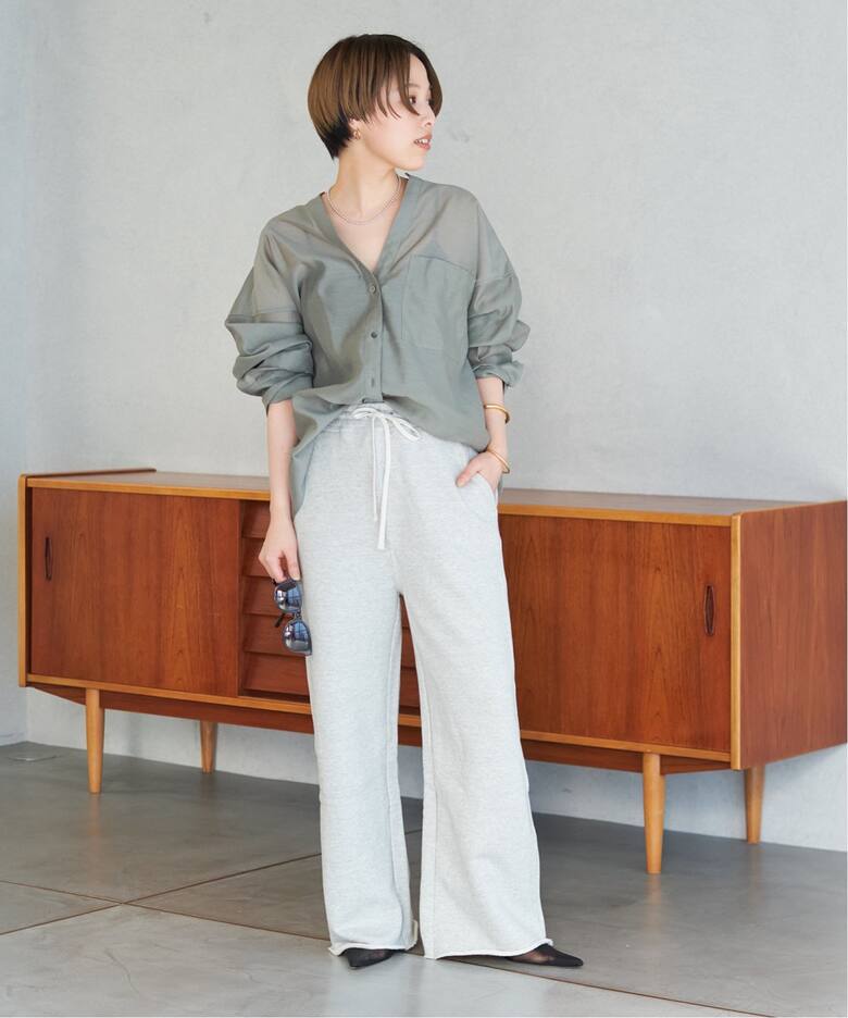 追加》スウェットワイドストレートパンツ（スウェットパンツ）｜Plage  