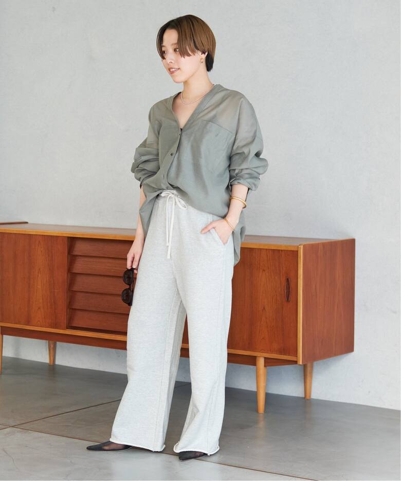 追加》スウェットワイドストレートパンツ（スウェットパンツ）｜Plage  