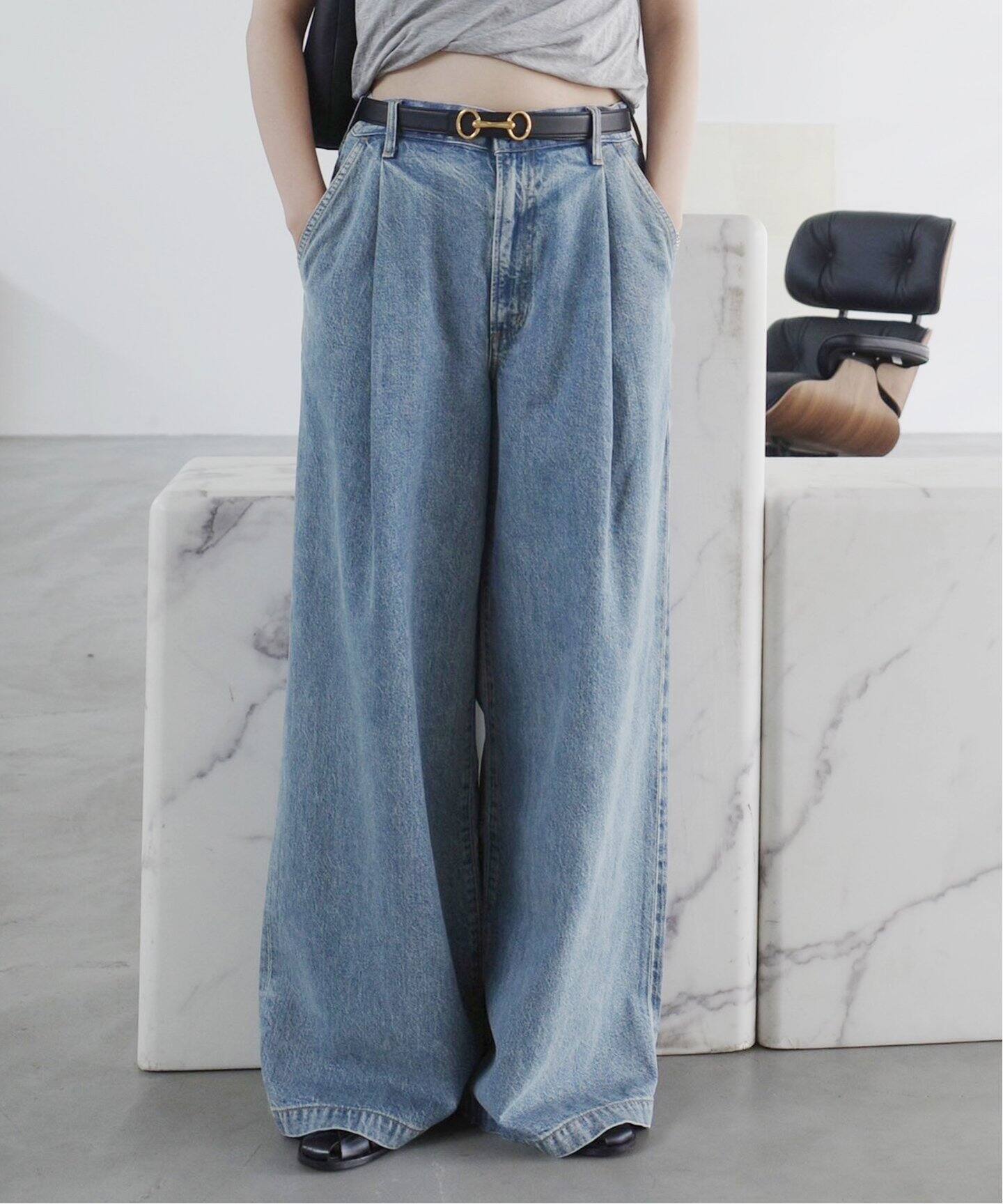 AGOLDE//エーゴールドイー ELLIS TROUSER デニムパンツ（デニムパンツ 