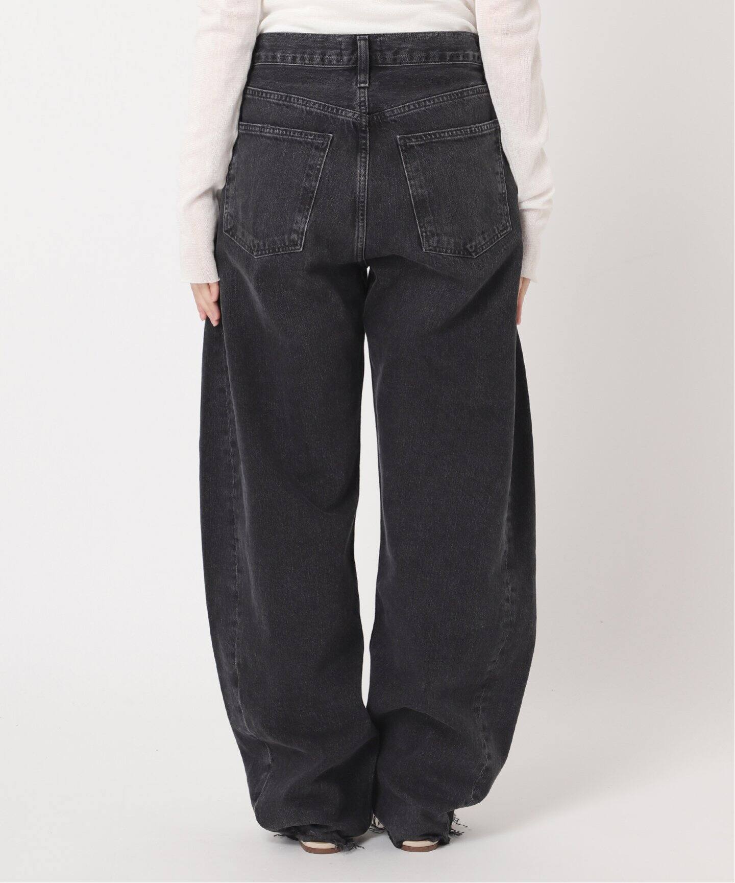 AGOLDE/エーゴールドイー LUNA PIECED ジーンズ(ブラック)（デニム  