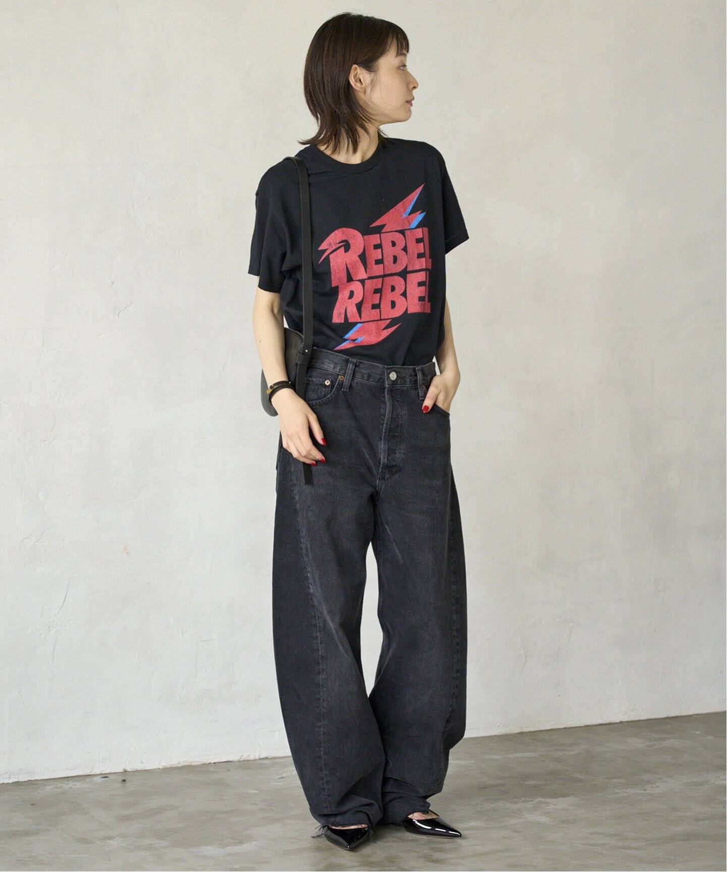 AGOLDE/エーゴールドイー LUNA PIECED ジーンズ(ブラック)（デニム  