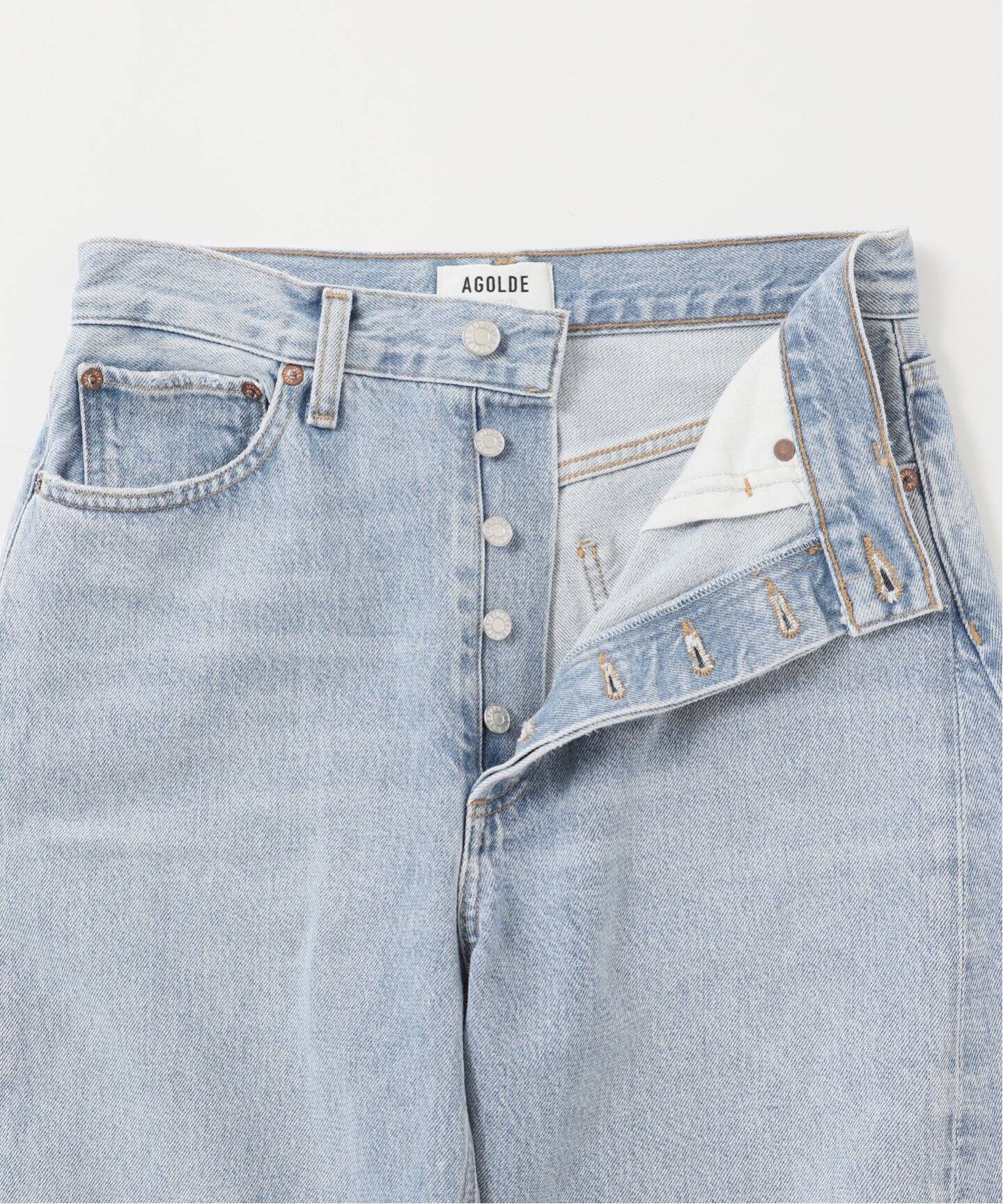 AGOLDE/エーゴールドイー LUNA PIECED ジーンズ(ブルー)（デニムパンツ