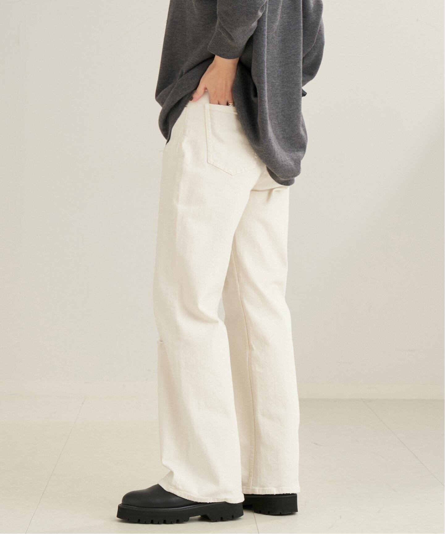 Healthy denim/ヘルシーデニム 別注 CLASH W デニムパンツ（ホワイト 