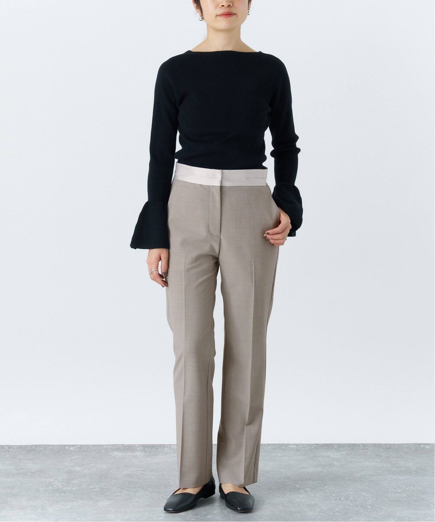 woolトロストレッチセンタープレスパンツ（スラックス）｜VERMEIL par 