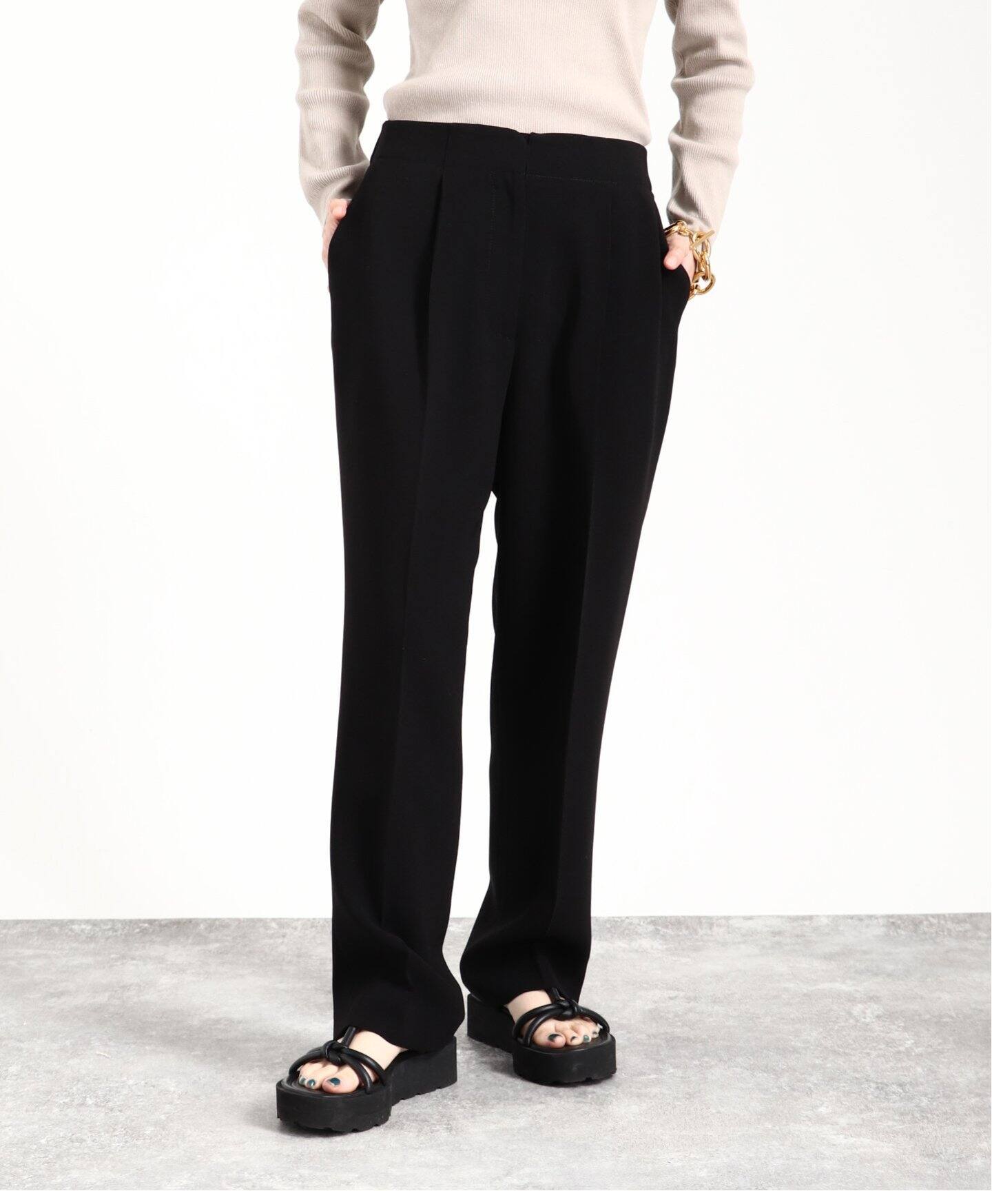 ダブルクロスタックテーパードパンツ（スラックス）｜VERMEIL par iena  