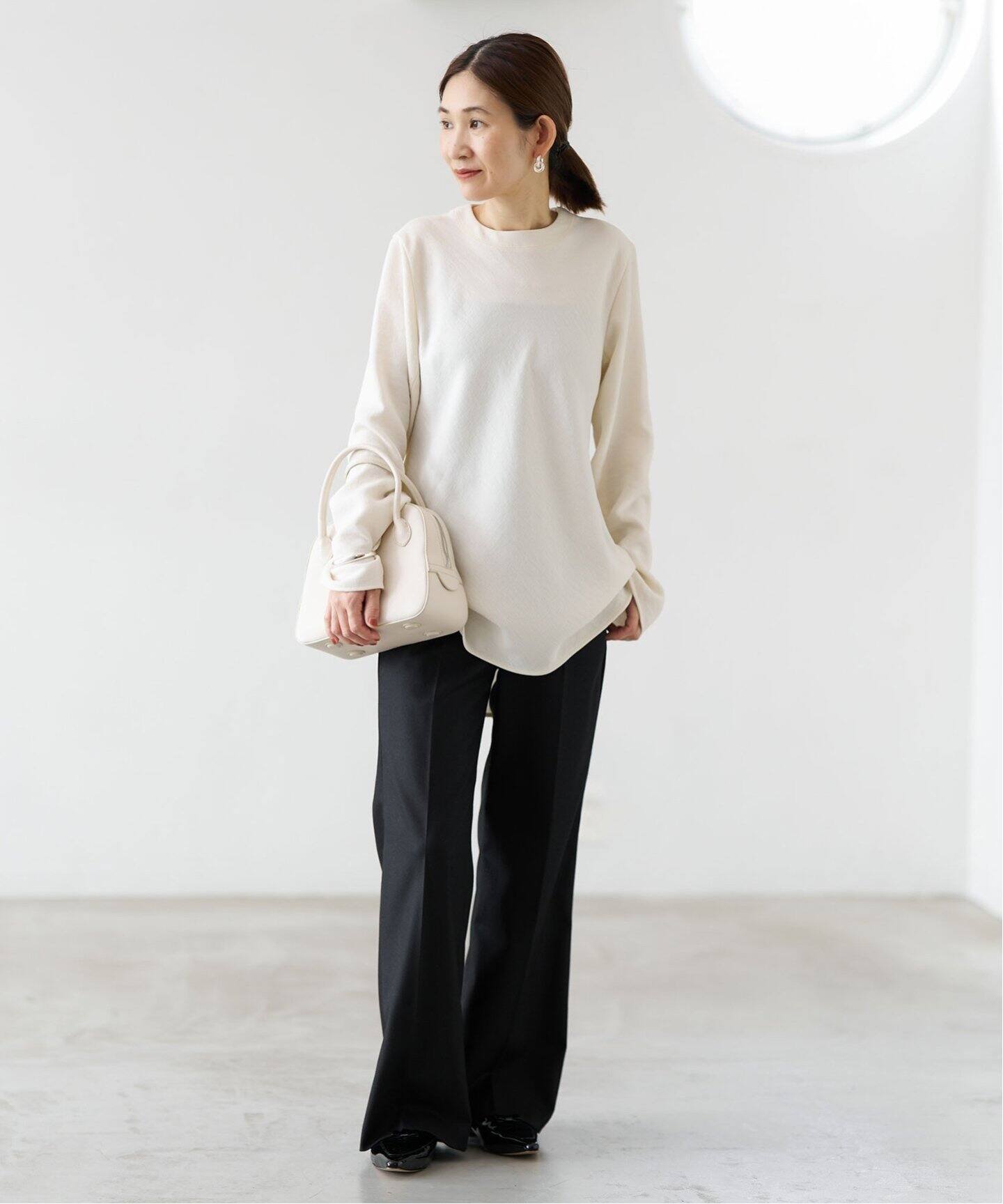 ストレッチフラノセンタープレスイージーパンツ（スラックス  