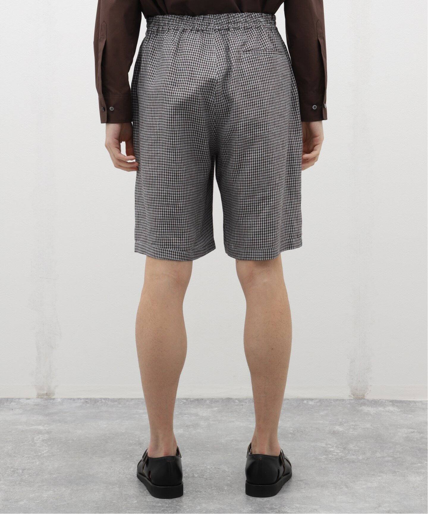 新品未使用EDIFICE LA BOUCLE  VENTILE ショーツ L LA BOUCLE / ラブークル】1タック イージー ショーツ(パターン