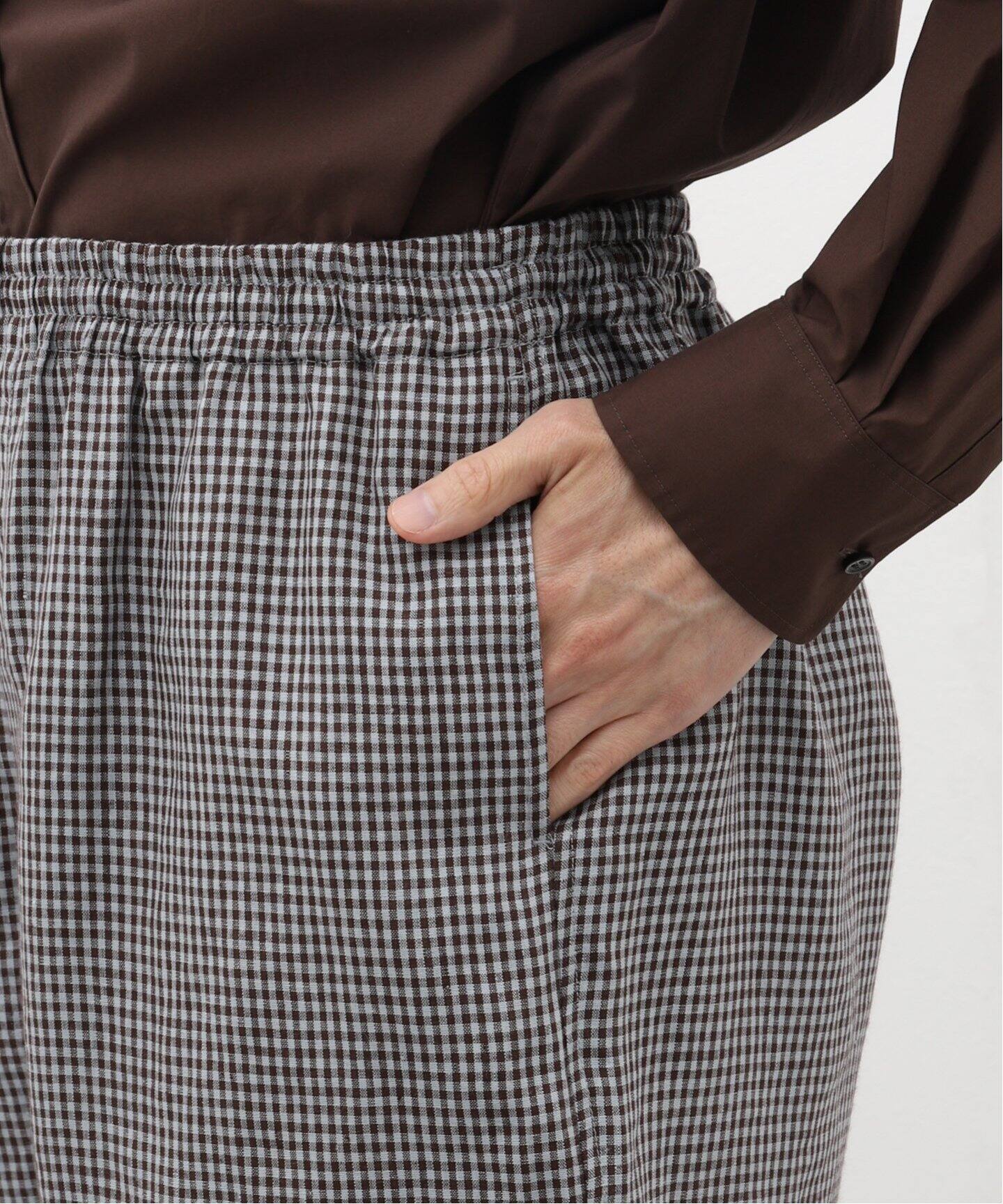 新品未使用EDIFICE LA BOUCLE  VENTILE ショーツ L LA BOUCLE / ラブークル】1タック イージー ショーツ(パターン