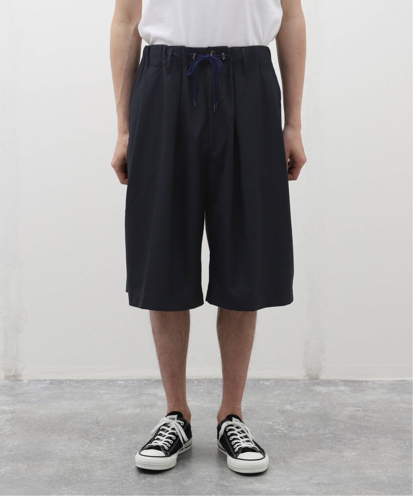 Sillage (シアージ) WOOL TROPICAL CIRCULAR SHORTS EX SL24SS-CSTW-NV 