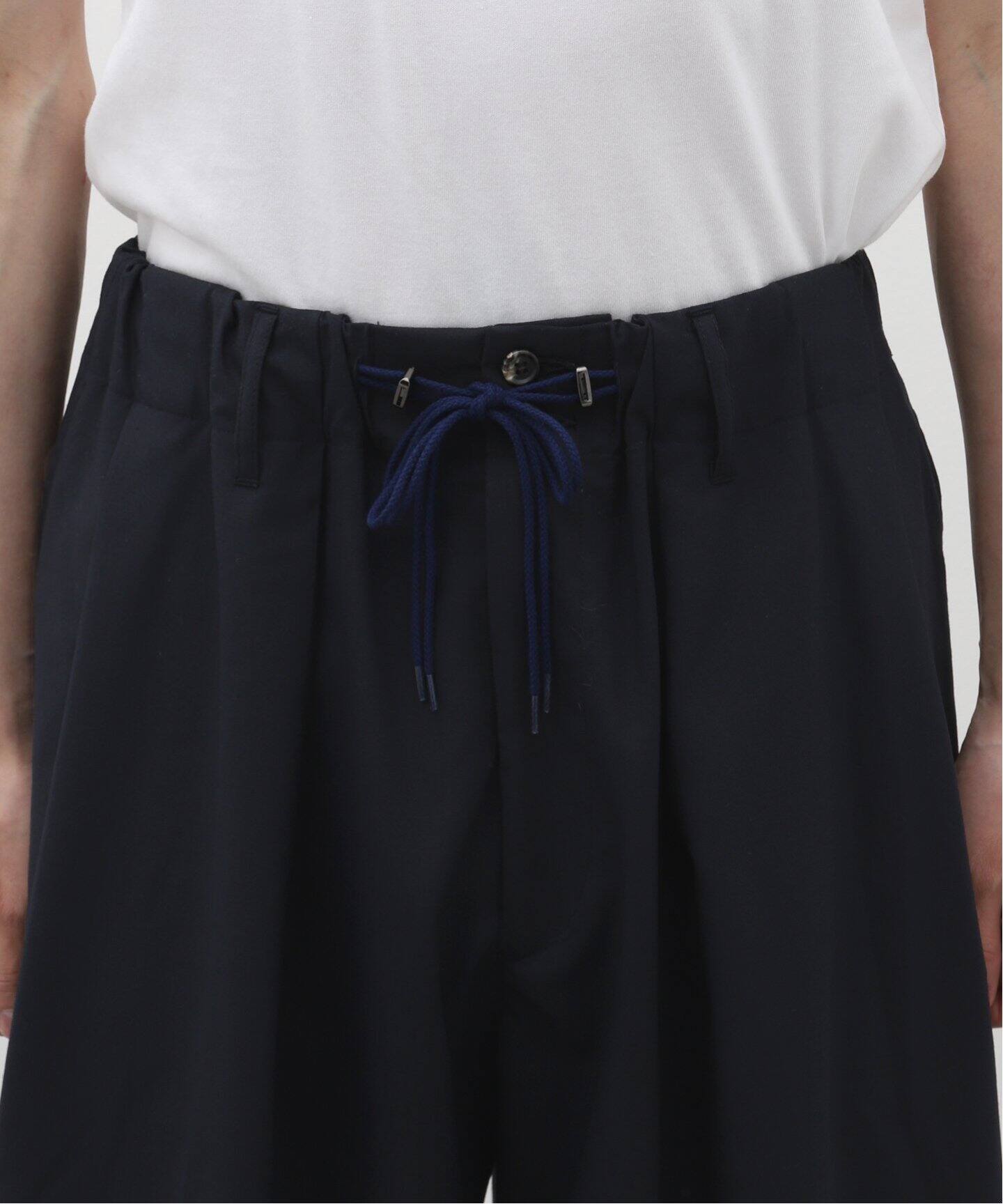 Sillage (シアージ) WOOL TROPICAL CIRCULAR SHORTS EX SL24SS-CSTW-NV 
