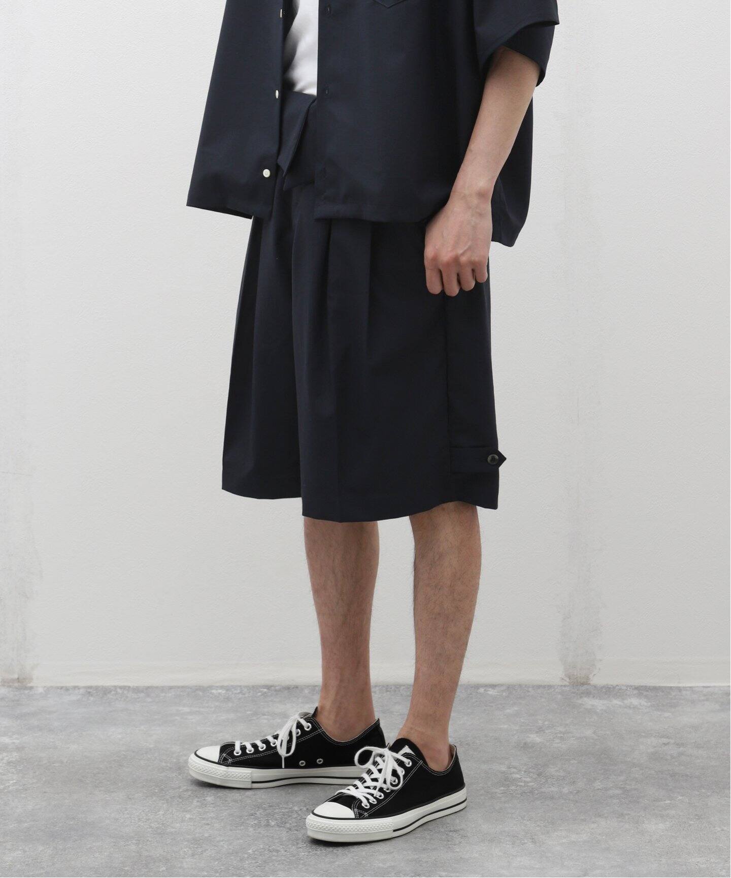 Sillage (シアージ) WOOL TROPICAL GURKHA SHORTS EX SL24SS-GRSTW-NV 