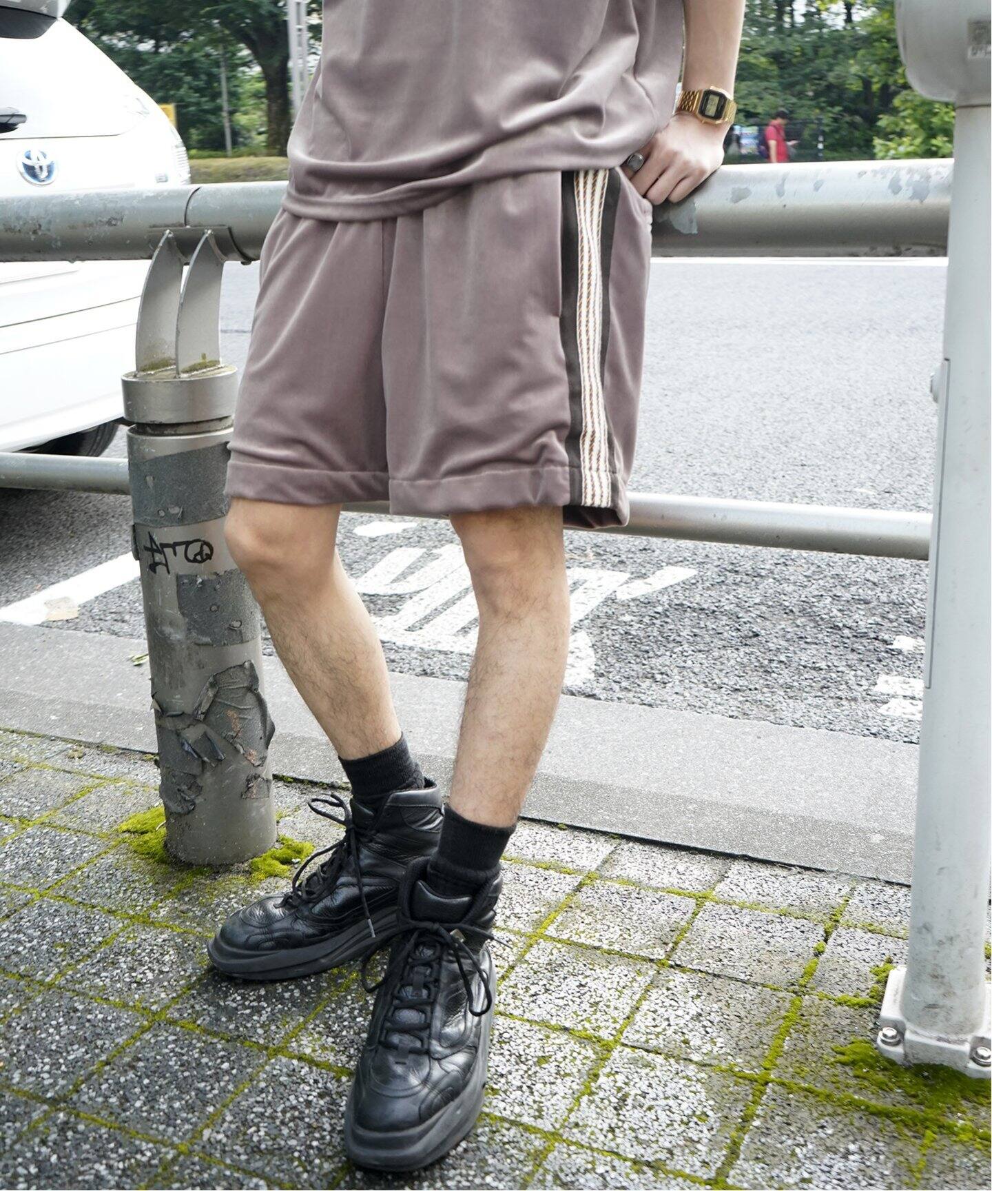 Sasquatchfabrix. / サスクワァッチファブリックス】LACE TAPE VELOUR 