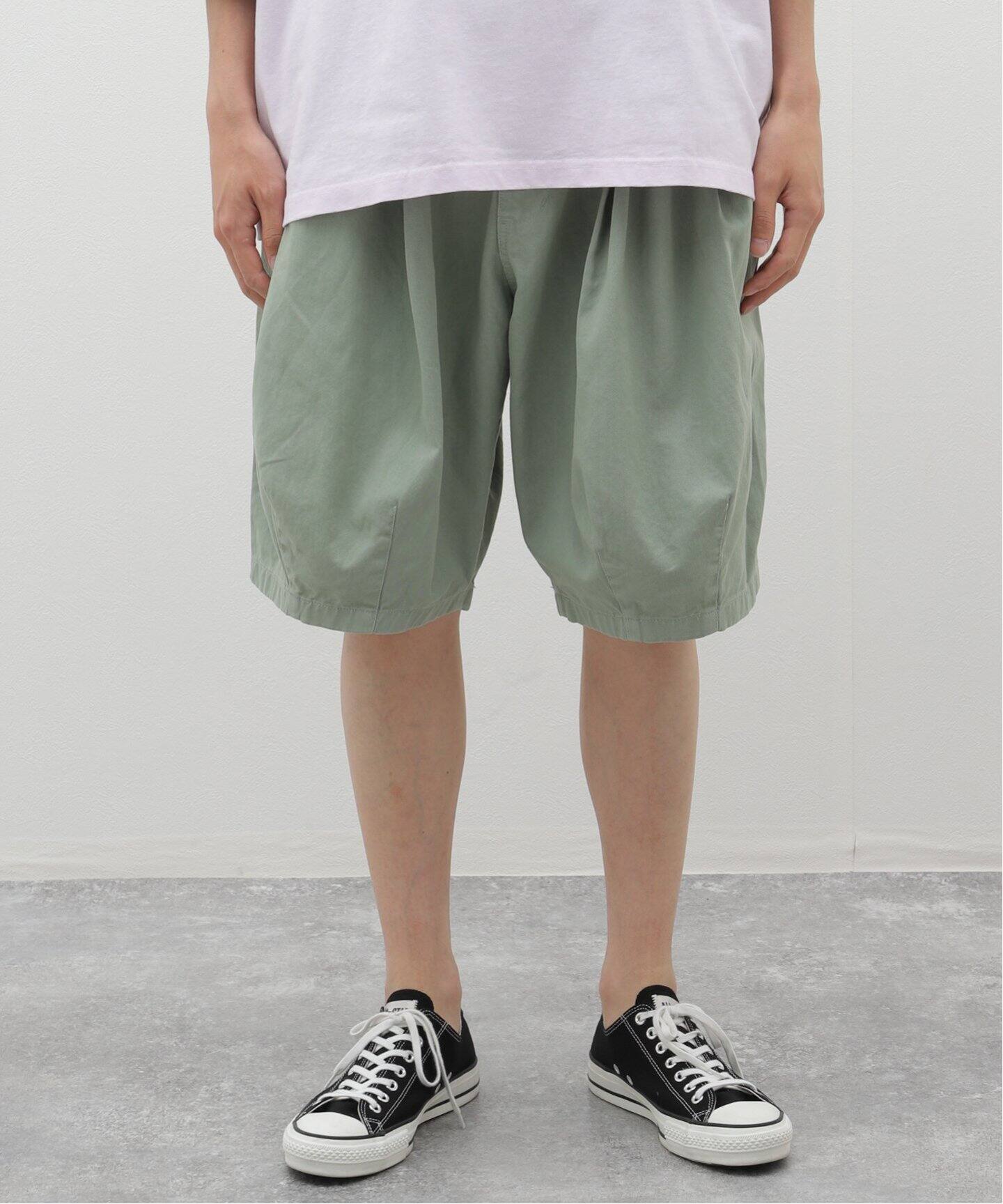 is-ness キャー ナイロン ショート パンツ size40 カーキ
