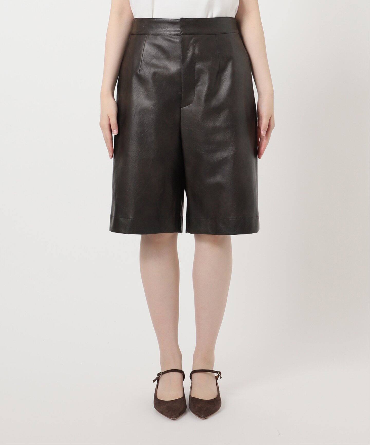 フェイクレザーショートパンツ（ショート・ハーフパンツ）｜NOBLE  