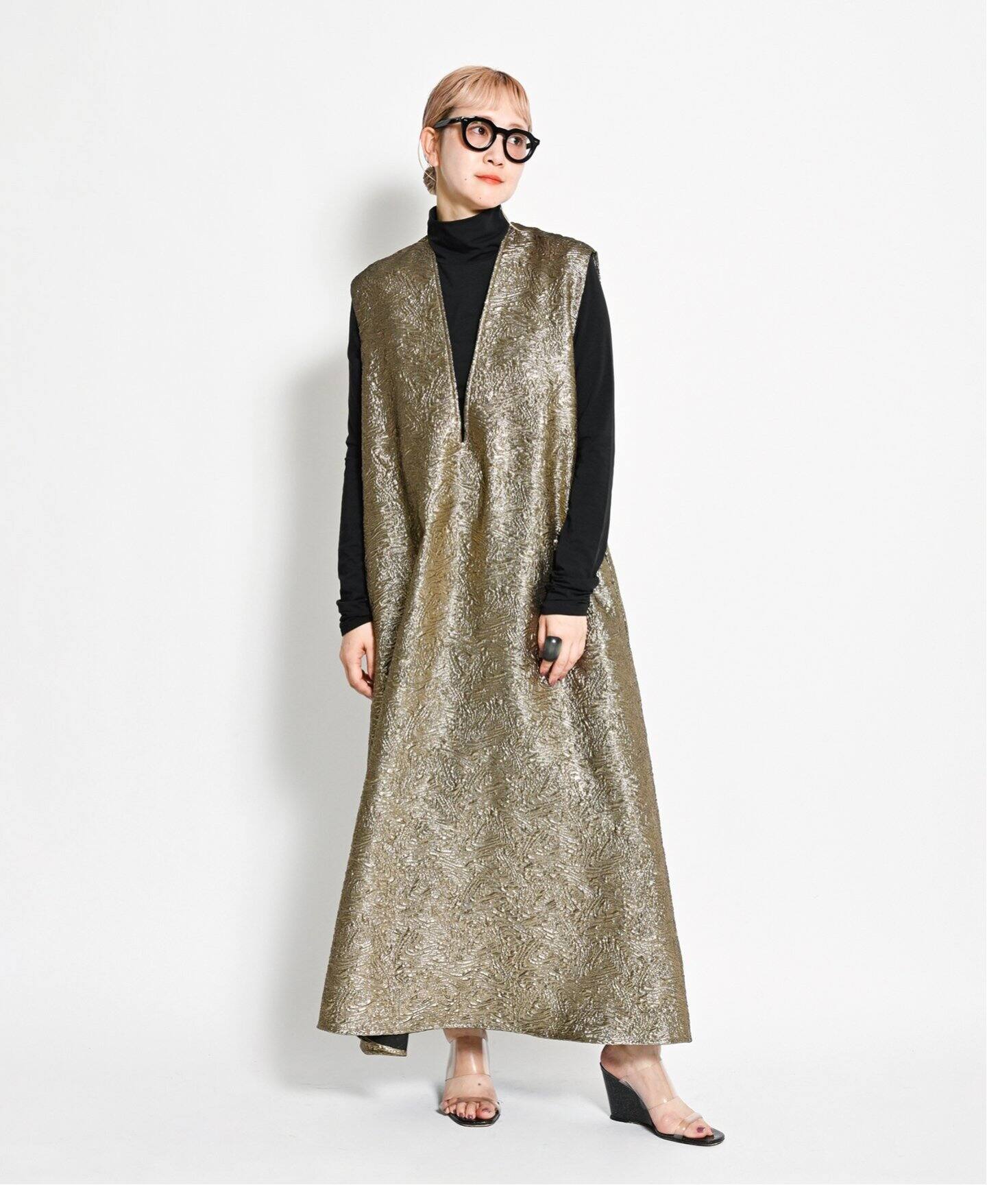 GOLD JACQUARD DRESS：ワンピース（ワンピース）｜CITYSHOP（シティ 