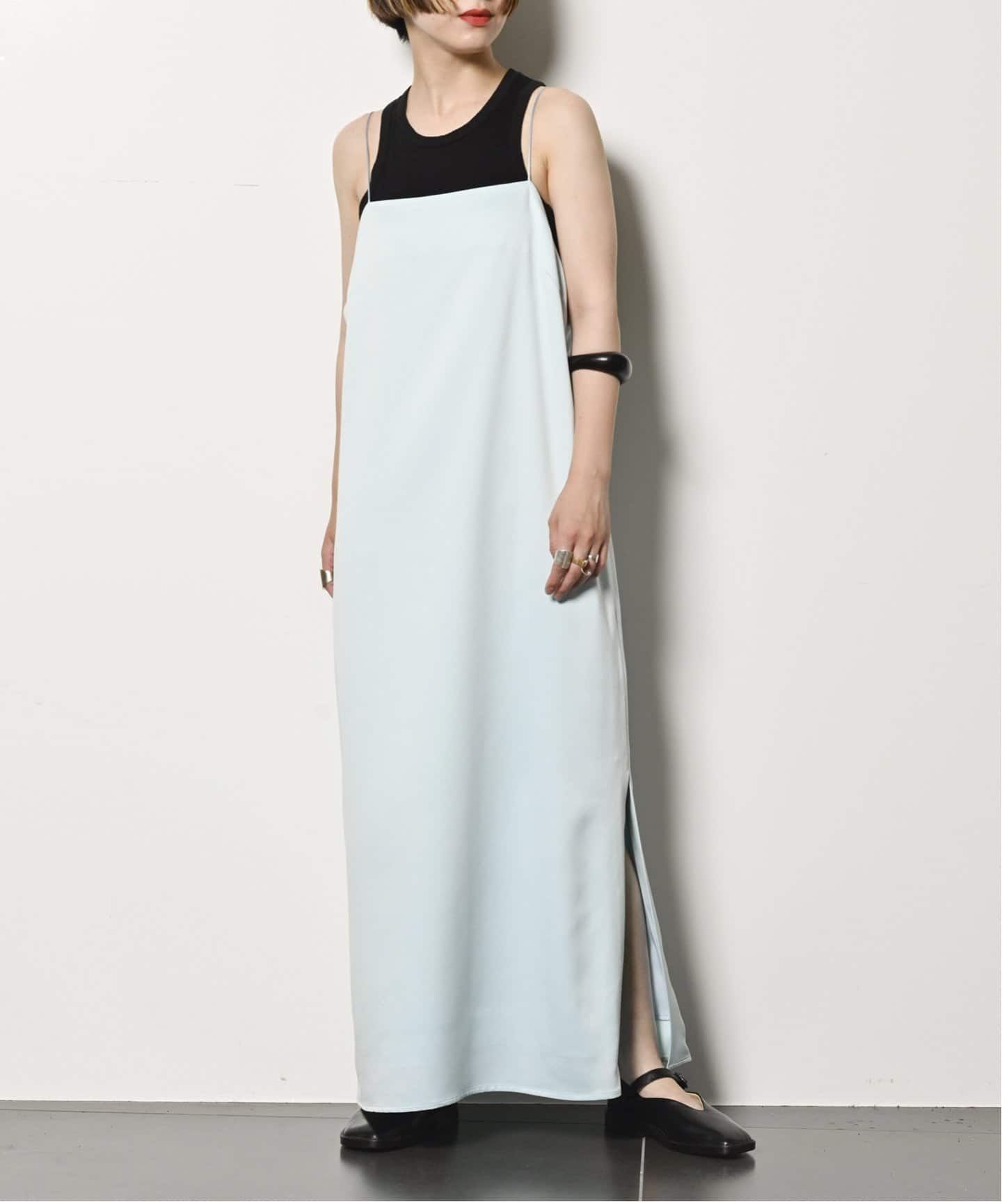 ワンピース CLANE THIN STRAP A LINE TOPS THIN STRAP CAMISOLE DRESS：ワンピース（ワンピース