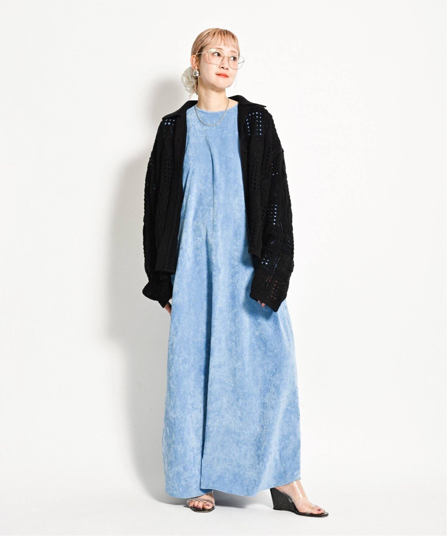 CITYSHOP VELVETEEN KAFTAN DRESS 2024AW 