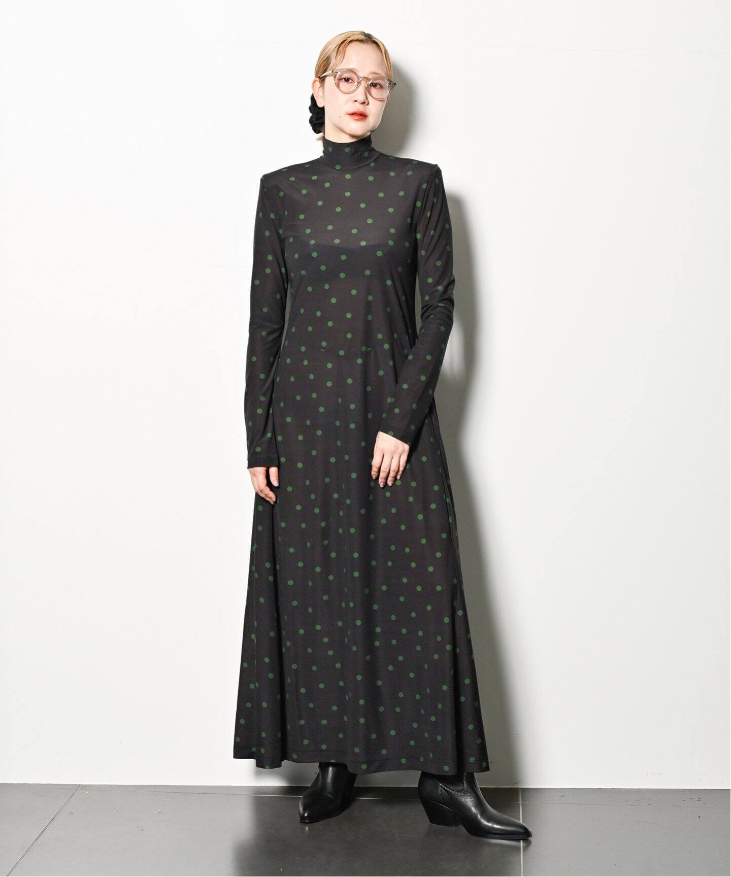 TOGA PULLA DOTS PRINTJERSEY DRESS TP242-JH241：ワンピース  