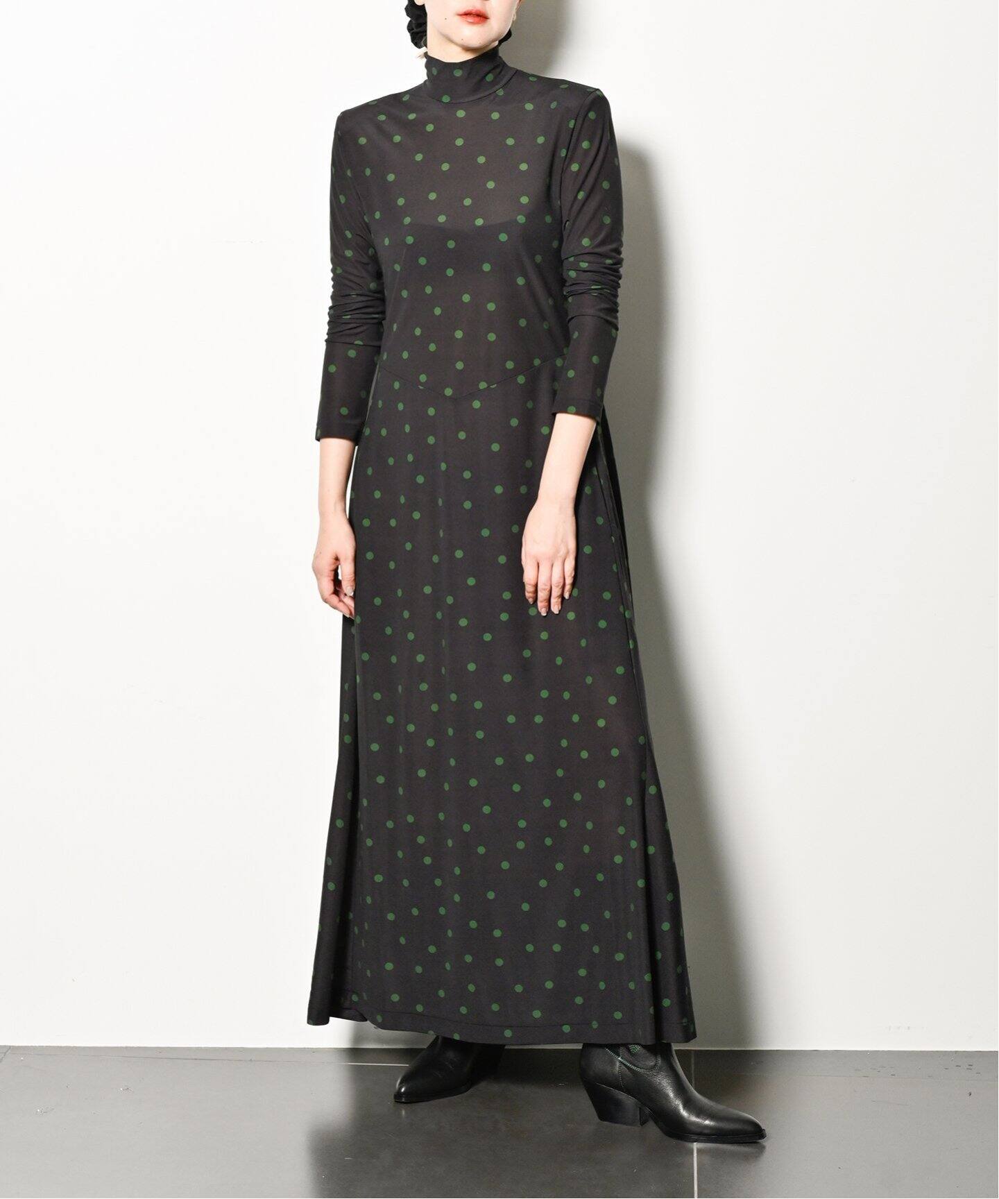 TOGA PULLA DOTS PRINTJERSEY DRESS TP242-JH241：ワンピース  
