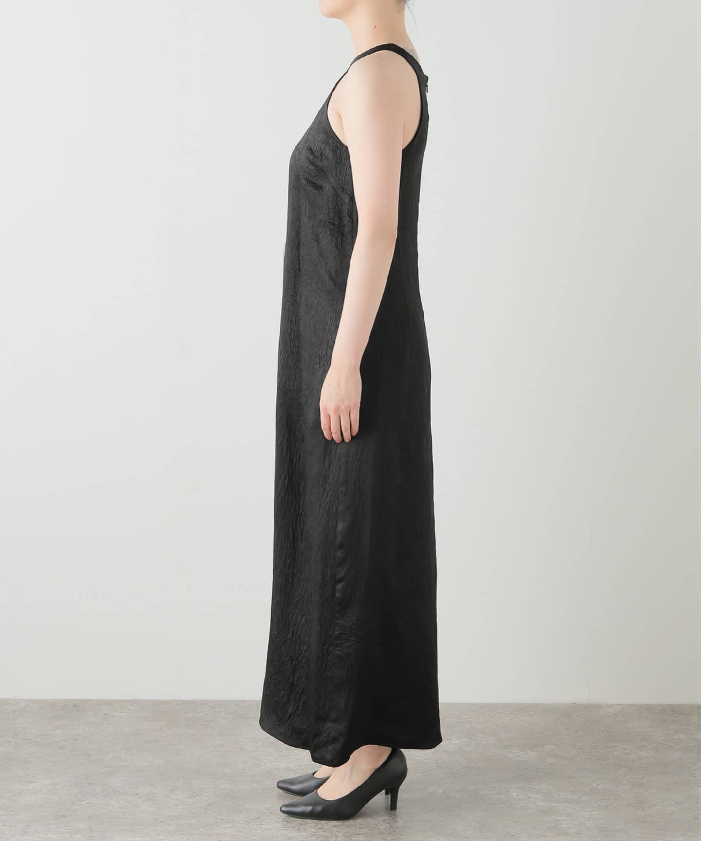 SAYAKA DAVIS CRINKLED SATAIN TANK DRESS TDR17-CSA