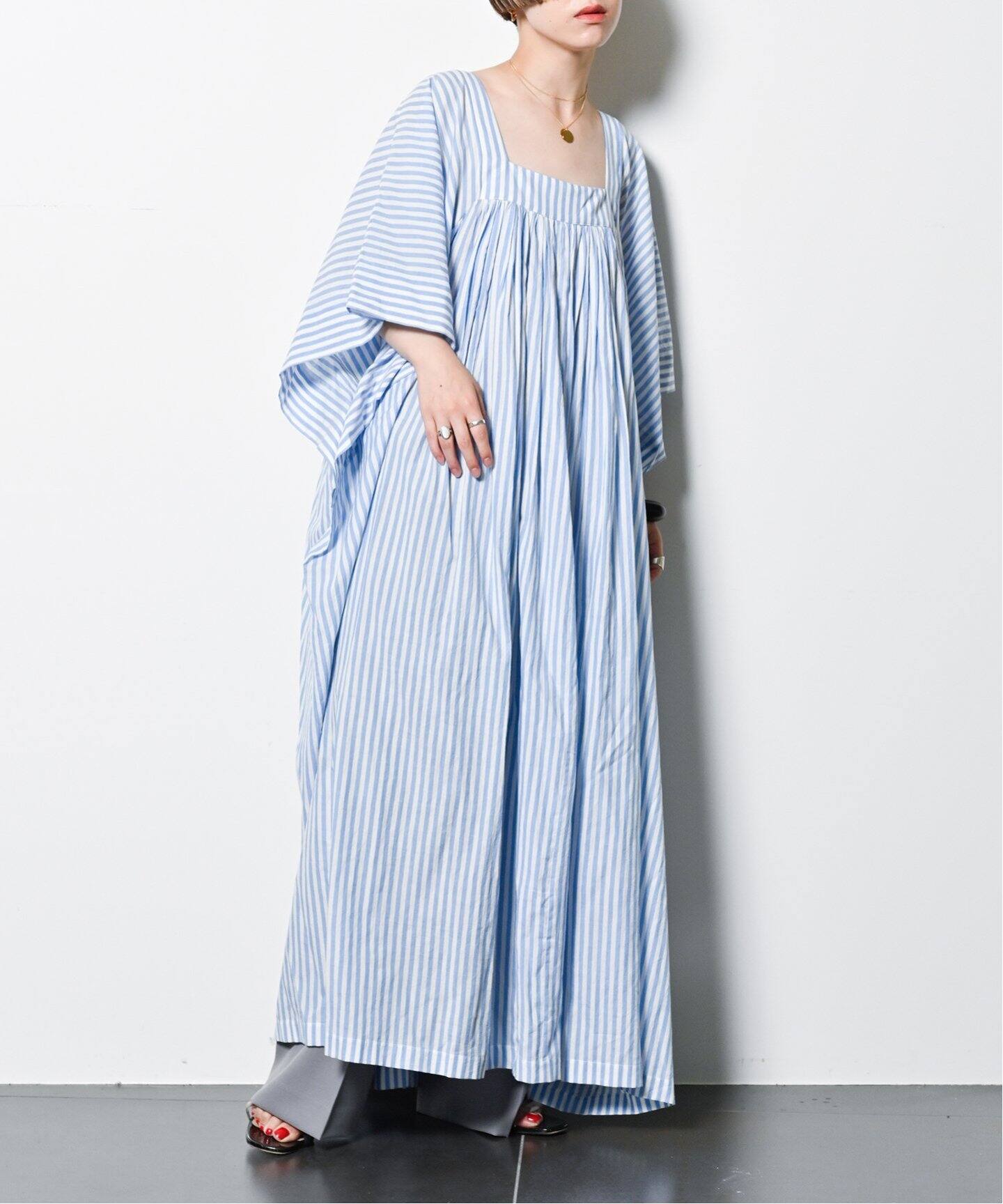 ANAAK HANOI STRIPE CAFTAN SS24-D0508-STR：ワンピース（ワンピース 