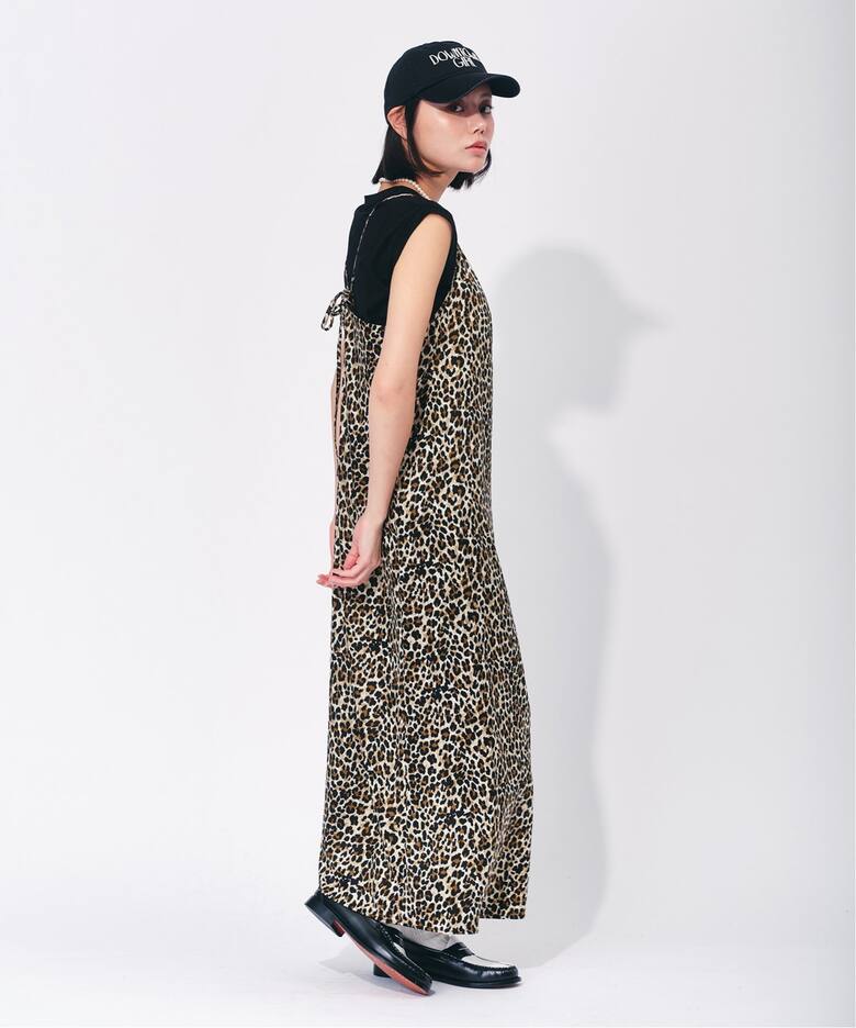 レオパードキャミワンピース*ノースリーブ TEE SET（ワンピース  