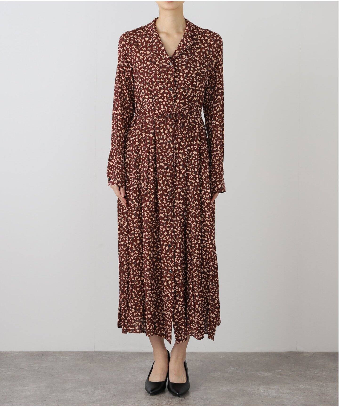 追加 フラワープリント開襟ワンピース（ワンピース）｜OUTDOOR