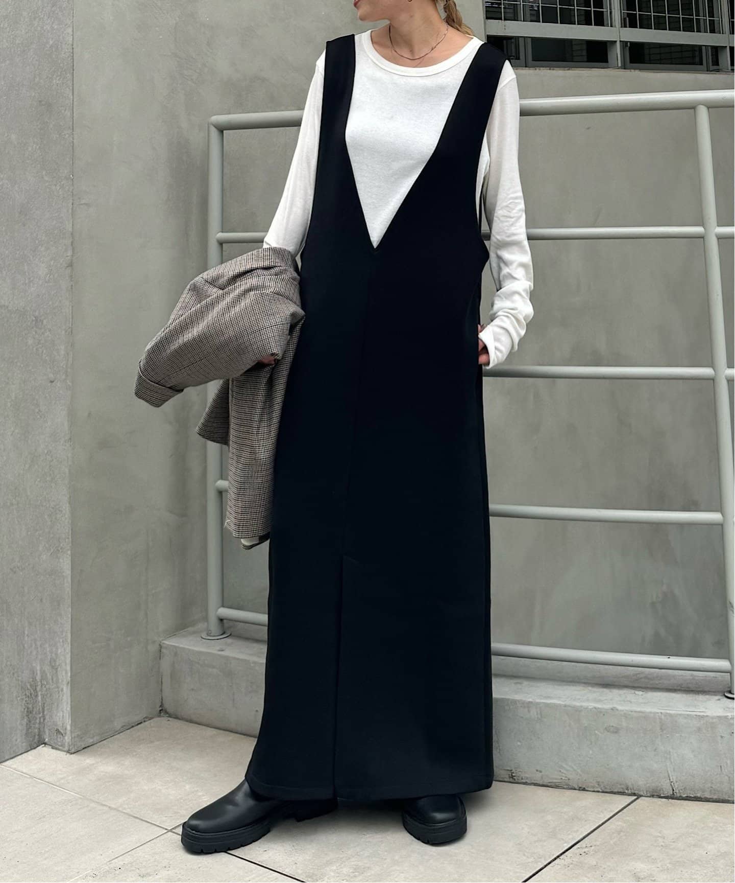 追加ダンボールニット2WAYジャンスカ（ワンピース）｜OUTDOOR